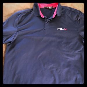 Navy blue RLX by Ralph Lauren performance polo